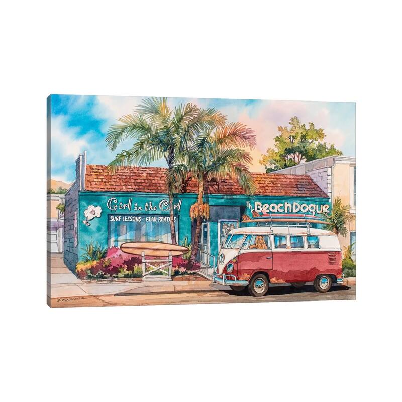 iCanvas "Surfer Girl" by Bill Drysdale Canvas Print