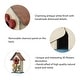 preview thumbnail 18 of 62, Glitzhome 10"H Multicolor Cute Distressed Solid Wood Birdhouse with 3D Flowers