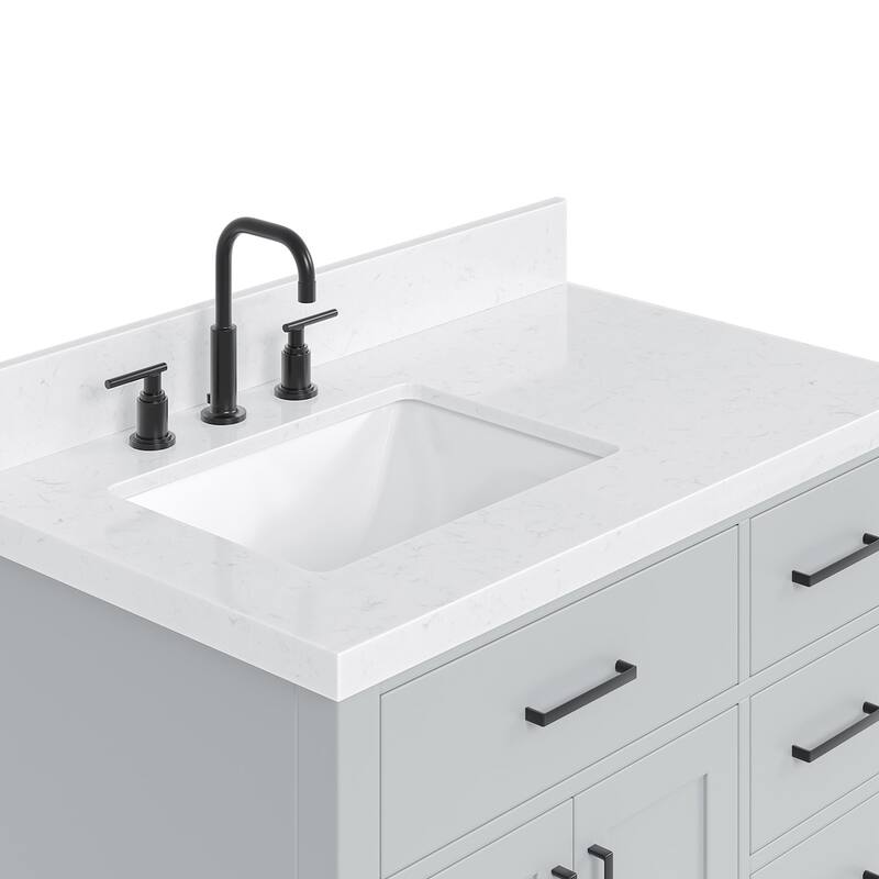 Ariel T036SLCQRVO Hepburn 36" Free Standing Single Basin Vanity Set