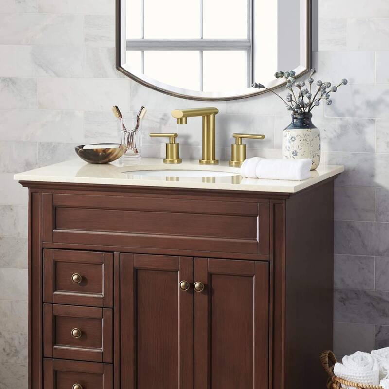 Modern 1.8 GPM Flow Widespread Bathroom Faucet with Stainless Steel Handles and Pop-Up Drain
