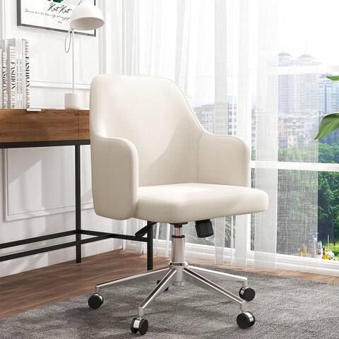 Home Office Task Chair Adjustable Height Cute Desk Chair Fabric Office Chair Modern Comfortble Nice Task Chair for Computer Desk