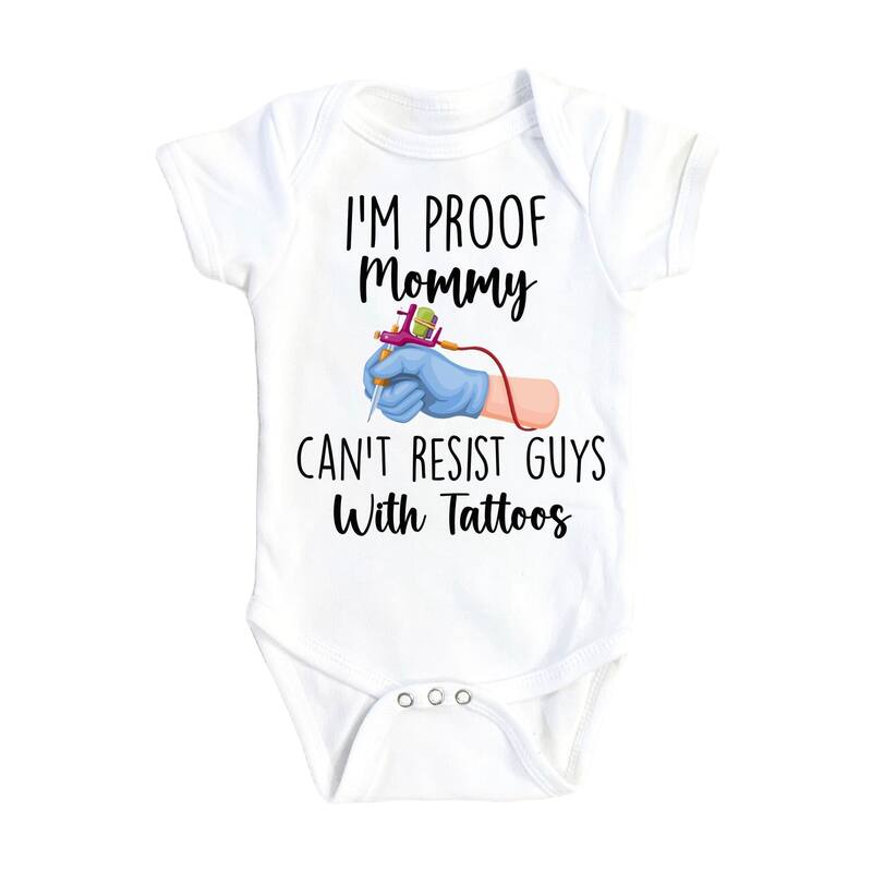 Tattoo - Baby Boy Girl Clothes Infant Bodysuit Funny Cute Newborn 1A - Natural - 0-3M