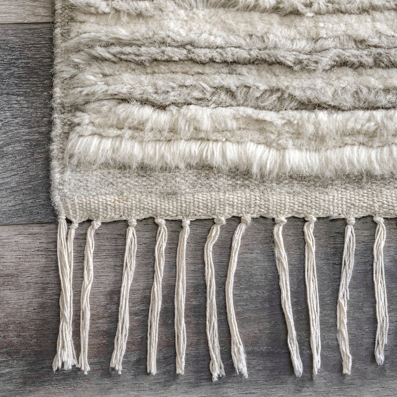 Fred Striped Shag Area Rug