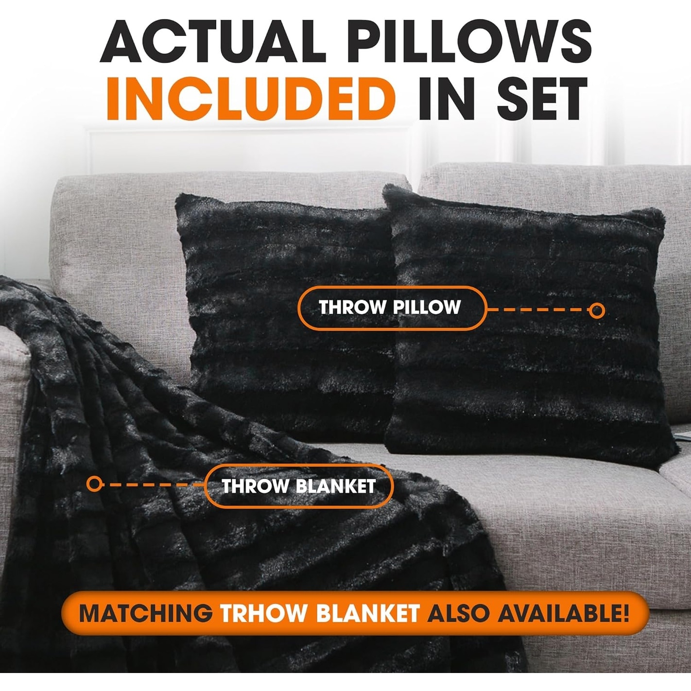 Matching throw blanket deals and pillow set