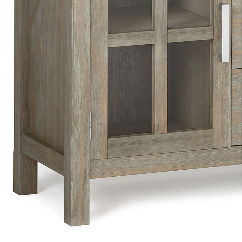 WYNDENHALL Waterloo SOLID WOOD 53 inch Wide Contemporary TV Media Stand - 53"w x 16.5"d x 34.8" h