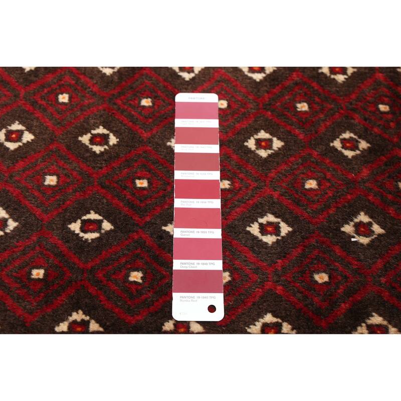 ECARPETGALLERY Hand-knotted Teimani Red Wool Rug - 3'1 x 5'2
