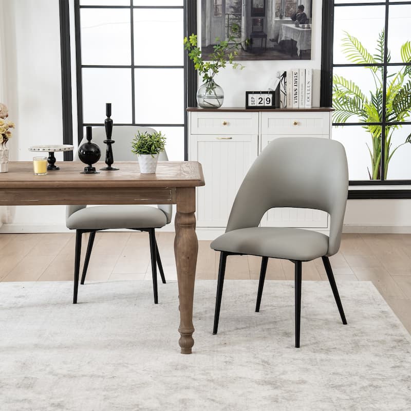 Modern Dining Chairs Set of 2 Armless Chairs 22.83"Wx22.05"Dx34.65" H