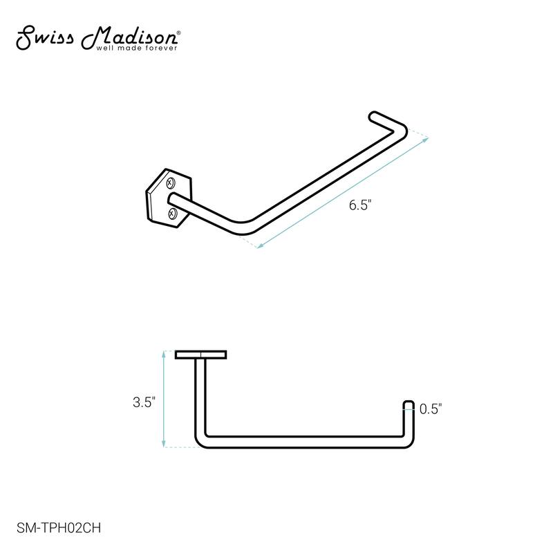 Brusque Toilet Paper Holder In Chrome