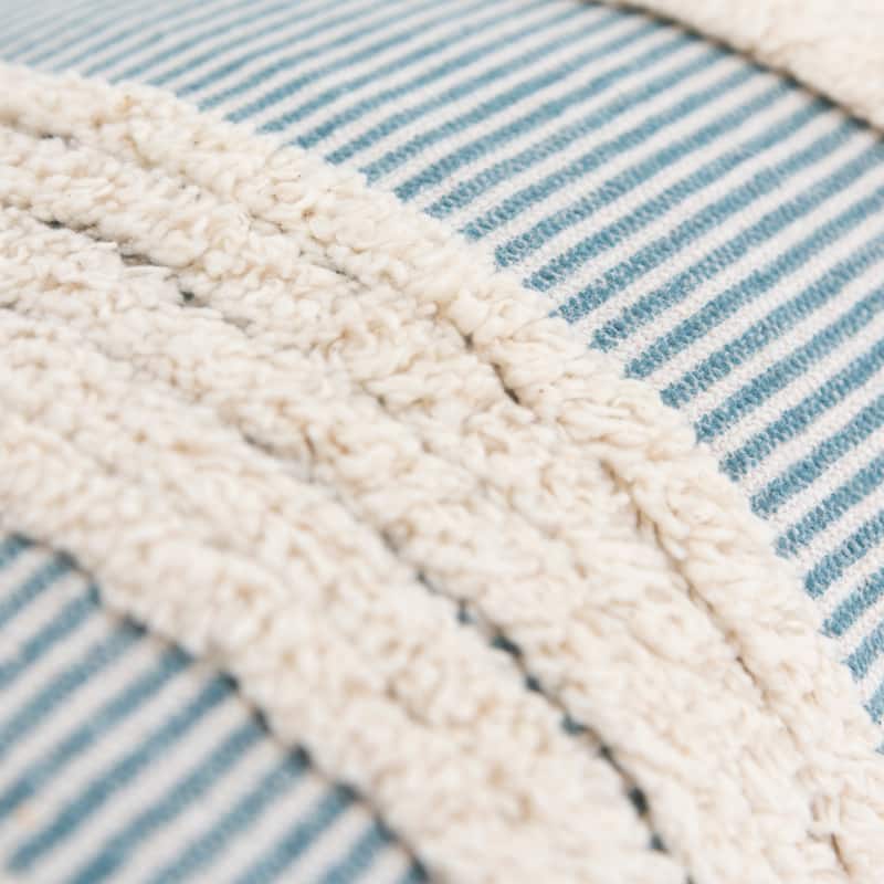 Rizzy Home Boho Stripe Tufted Throw Pillow