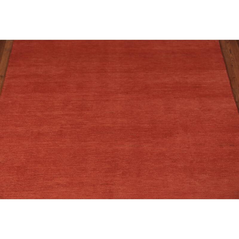 Modern Gabbeh Oriental Rug Hand-Knotted Wool Carpet - 5'0" x 6'6"