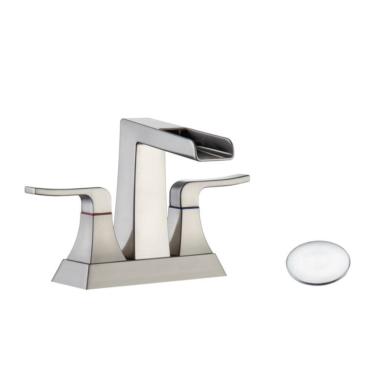 Widespread Bathroom Sink Faucet Brushed Gold