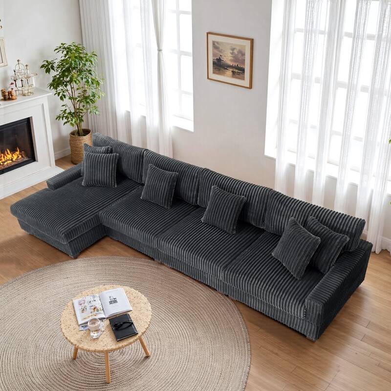 Anne 150" W Oversized Upholstered Modular Sectional Sofa