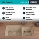 preview thumbnail 5 of 6, 32 Inch Lexicon Platinum Quartz Composite Drop-in Undermount Galaxy Beige - 19" W x 32" L x 9.75" H