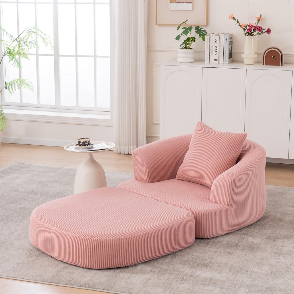 Folding Single Accent Chair Recliner Convertible Sleeper Sofa Bed, Space-Saving Lounge Chair Floor Chair