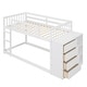 preview thumbnail 10 of 50, Twin over Twin Bunk Bed with 4 Drawers and 3 Shelves