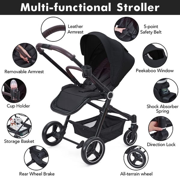Baby Umbrella Stroller,Aluminum Lightweight Stroller Travel Foldable Design With Extra Large Storage Basket Cup Holder Blue