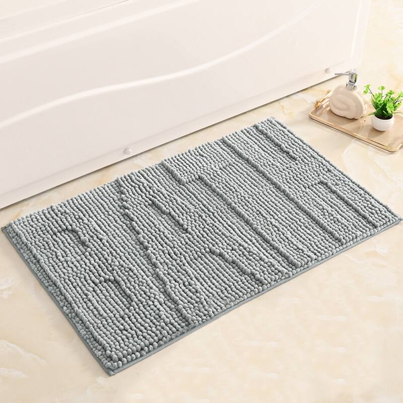 Letter Bathroom Mat Soft Fluffy Chenille Non Slip Backing Absorbent Toilet Baths Rugs Home Gifts