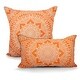 preview thumbnail 34 of 34, Decorative Indoor/Outdoor Reversible Throw Pillows with Insert (Set of 2) Orange