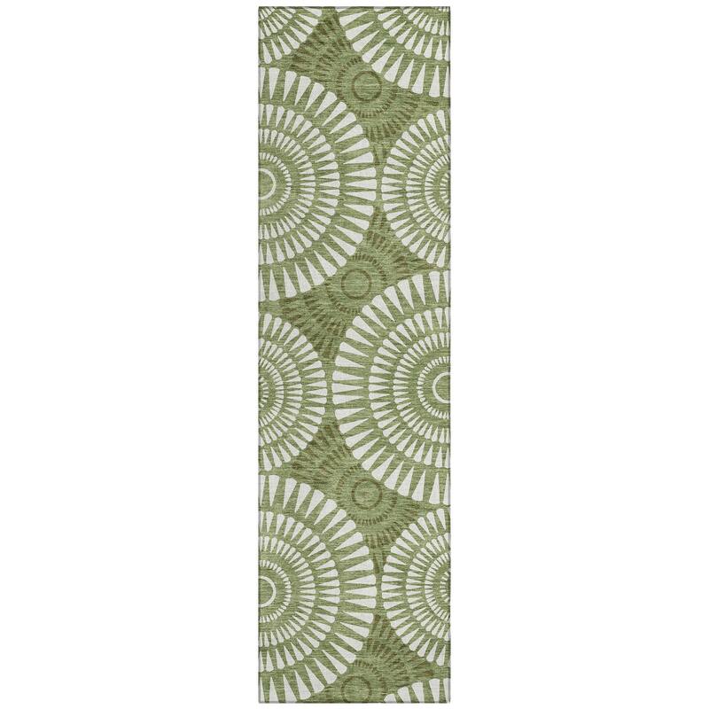 Machine Washable Indoor/ Outdoor Chantille Modern Burst Rug