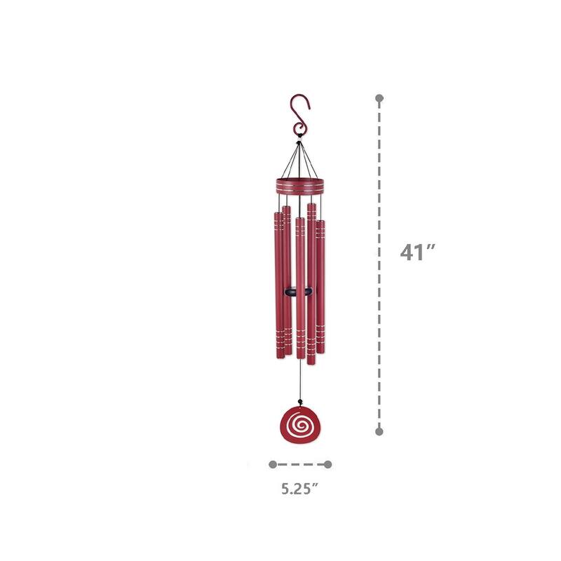 Sunset Vista Design 41" Heavy Tone Wind Chime, Red