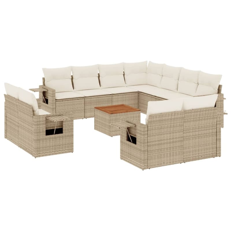 vidaXL Garden Sofa Set PE rattan Large Foldable Garden Sofa Set