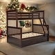 preview thumbnail 1 of 48, Kids and Baby Twin Over Full Wooden Bunk Bed with Drawers,Ladder Espresso