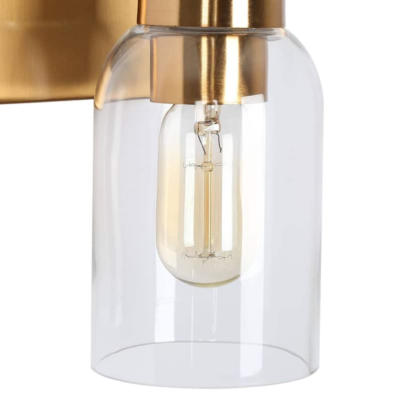 Modern Black Gold 2/3-Light Bathroom Vanity Lights Linear Wall Sconces for Powder Room