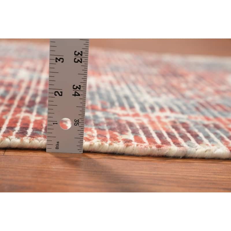 Hand Knotted Oriental Viscose Silk Carpet Modern Abstract Coral Abstract Area Rug - 4' 0'' X 2' 0''