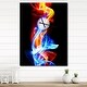 preview thumbnail 11 of 12, Designart 'Fire and Ice' Oversized Abstract Wall CLock 24 in. wide x 32 in. high