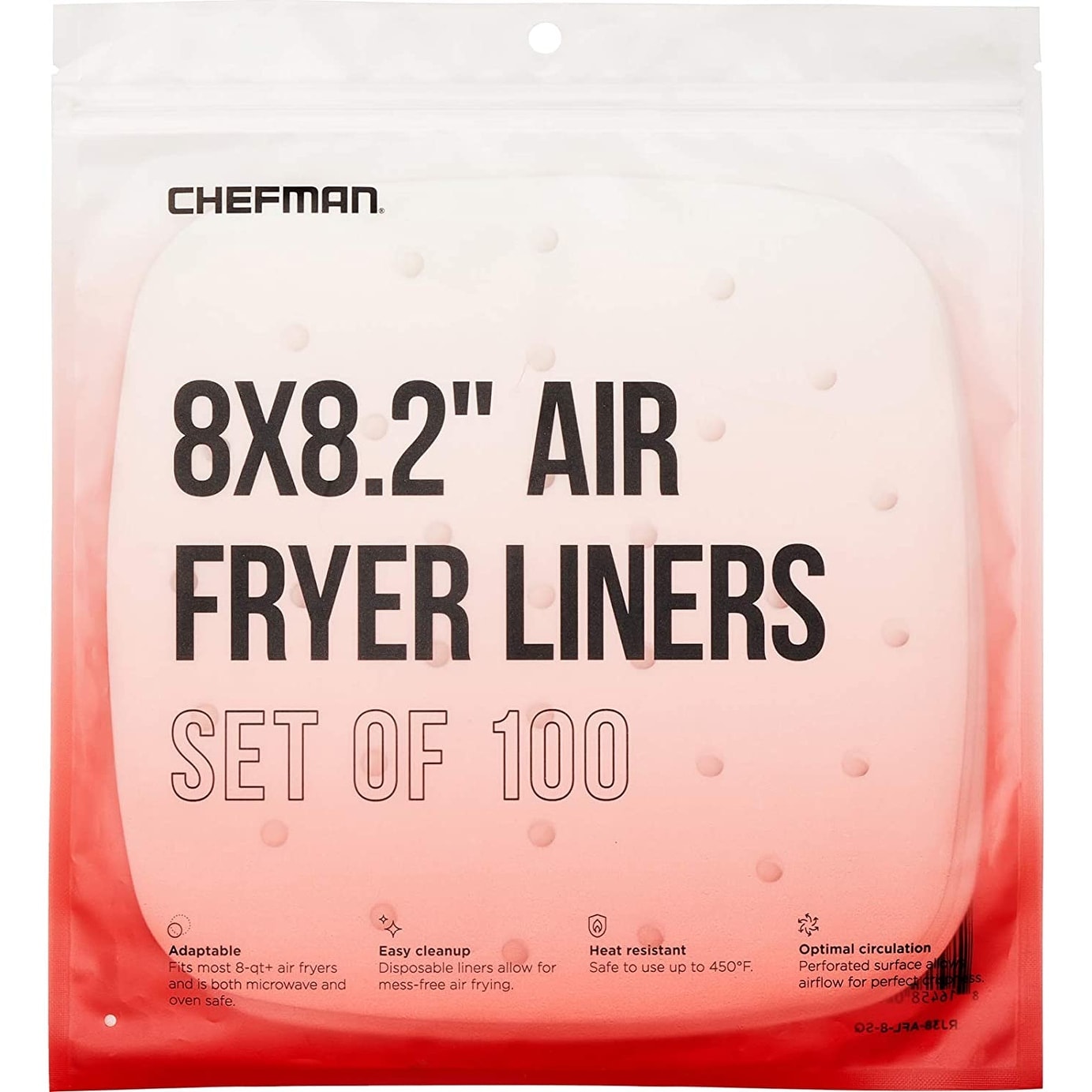 Chefman Disposable, Heat-Resistant Air Fryer Liners, 100 Pack, 8x 8 Square  - On Sale - Bed Bath & Beyond - 33605317