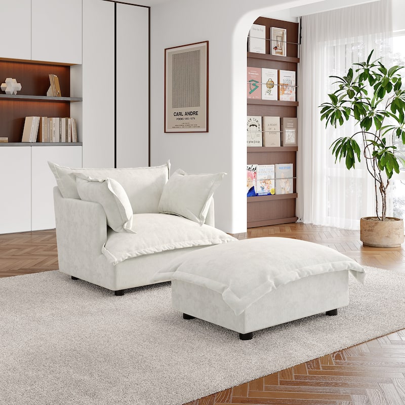 Double Layer Cushion Comfy Cloud Modular Sectional Sofa Set