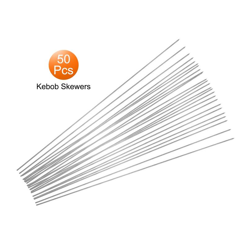 50pcs Kebob Skewers 34cm x 1.9mm Round BBQ Grill Sticks - 34cm x 1.9mm