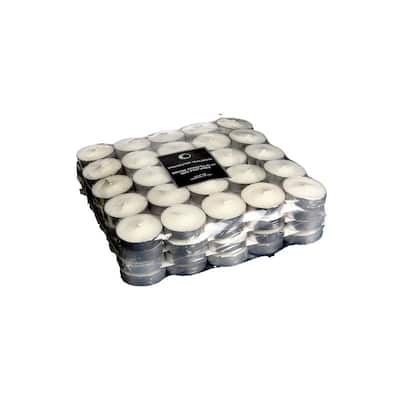 100 Pk Unscented Tealights (White)