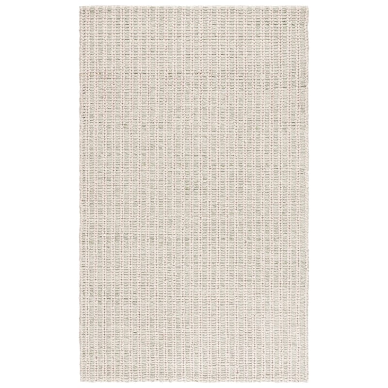 SAFAVIEH Handmade Manhattan Prazeres Modern Wool Rug - 6' Square - Ivory/Sage