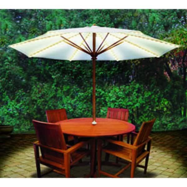 brella lights patio umbrella lighting Brella Lights Outdoor Patio Lighting System for 6-Rib Umbrellas - White -  Bed Bath & Beyond