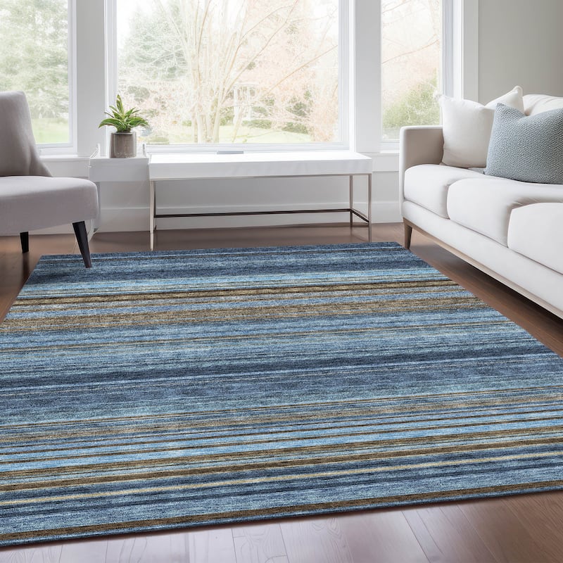 Premium Washable Super Soft Modern Stripes Mayfield Rug