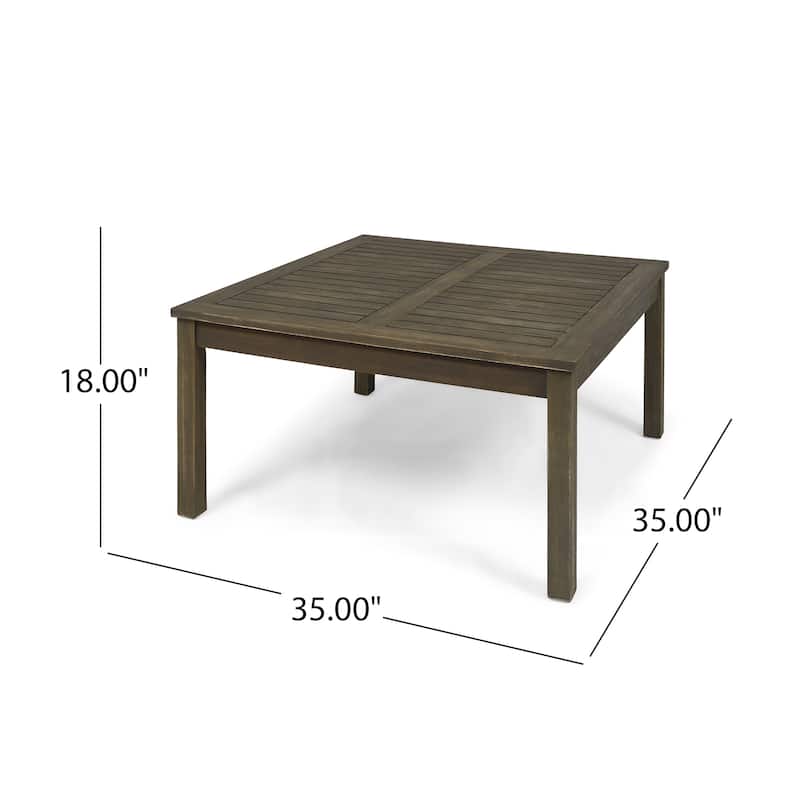 Perla Outdoor Acacia Wood Coffee Table by Christopher Knight Home