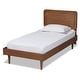 preview thumbnail 1 of 8, Gisa Mid-Century Modern Transitional Wood Twin Size Platform Bed Twin - Walnut