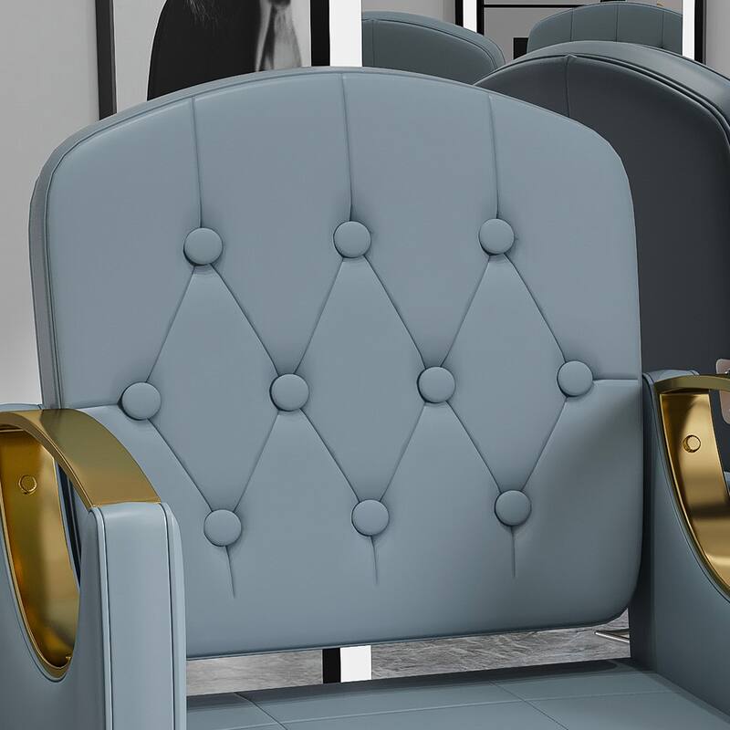 Roomfitters Professional Hydraulic Salon Chair with 360° Swivel, Heavy Duty Barber Stylist Chair with Gold Base