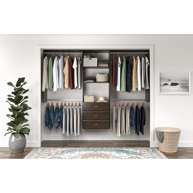 Easy Track 8 Ft.W. Deluxe Plus Laminate Closet Kit