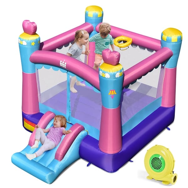 slide 2 of 10, Costway Inflatable Bounce House 3-in-1 Princess Theme Inflatable - See Details Multicolor - See Details - 5-7 Years