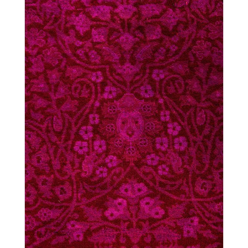 Fine Vibrance One-of-a-Kind Hand-Knotted Runner Rug - Pink, 2' 7" x 12' 6" - 2' 7" x 12' 6"