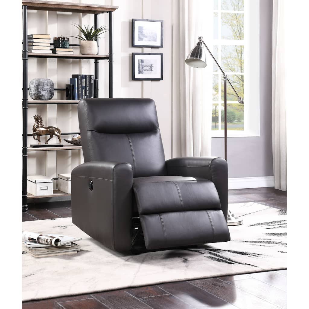 Leather Electric Power Lift Recliner with Headrest Comfortable Recliner Chair Sofa for Living Room Black