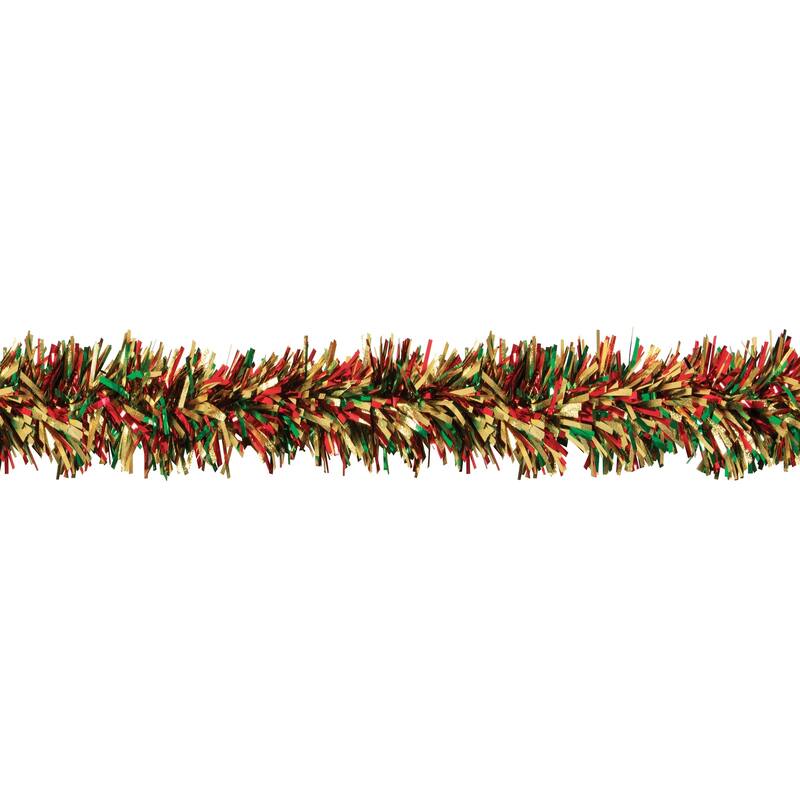 25' Holidazzle Red and Green Metallic Twist Novelty Christmas Garland