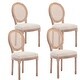 preview thumbnail 27 of 38, 2pc Oval Side Chairs with Round Hollow Back & Solid Wood Legs