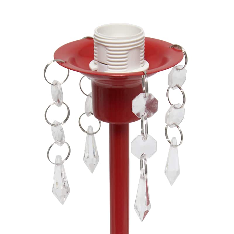 Creekwood Home 17.25" Contemporary Crystal Droplet Table Lamp - 17.25