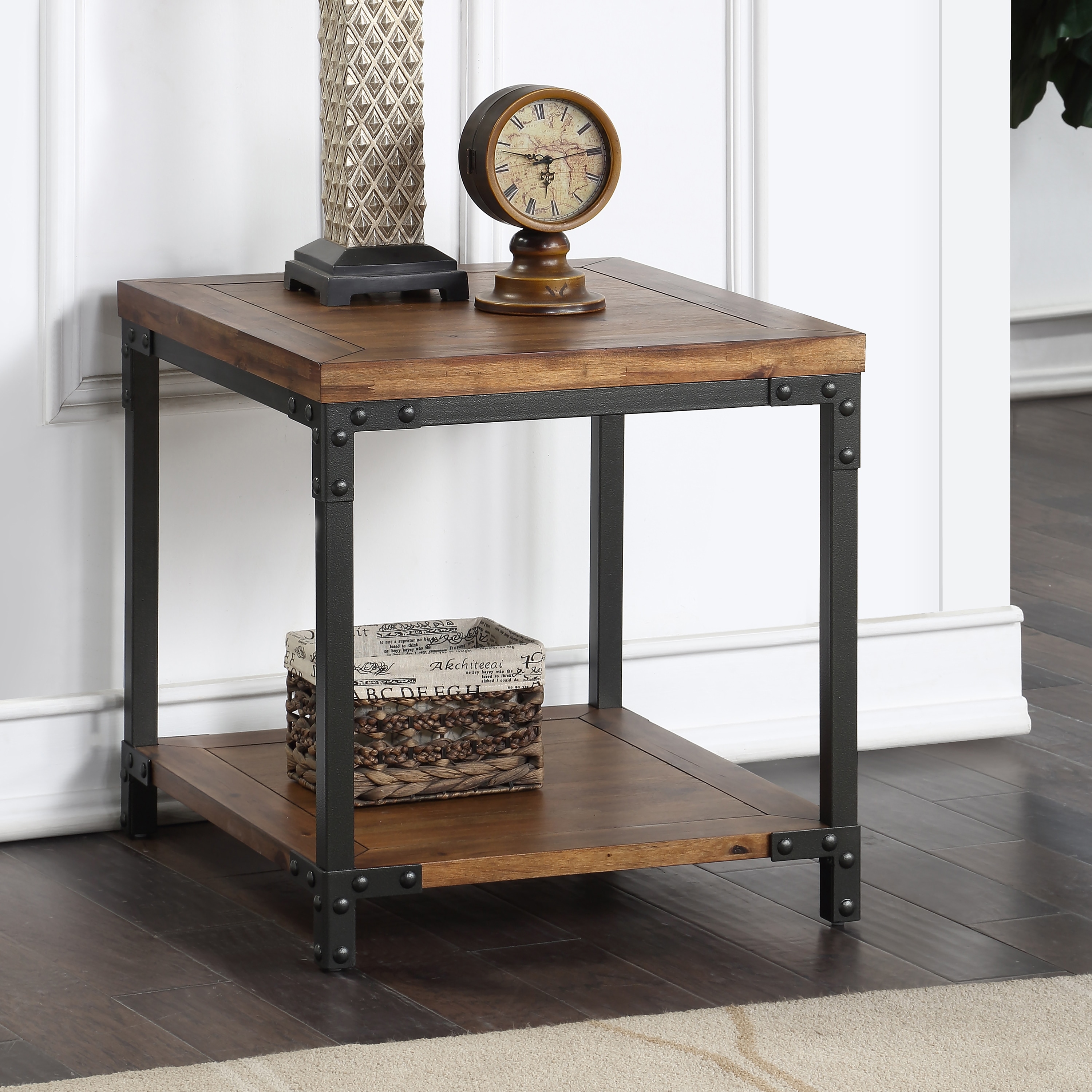 Industrial style end hotsell tables