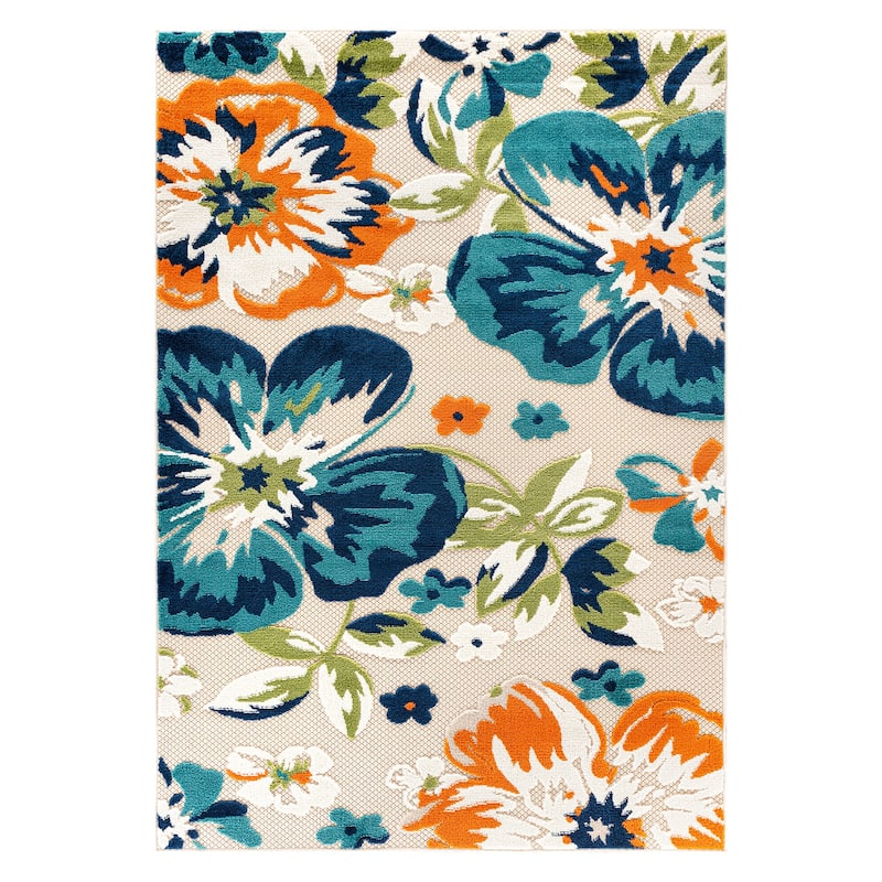 Bergamo Contemporary Floral Indoor/Outdoor Area Rug