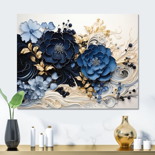 Designart "Liquid Ink Spiralscape I" Abstract Spirals Metal Wall Art Living Room