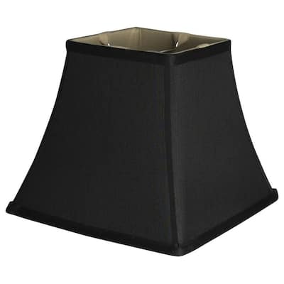 Silk Square Cut Lampshade, 5.25 inch Top, 9 inch Bottom, 8 inch Slant